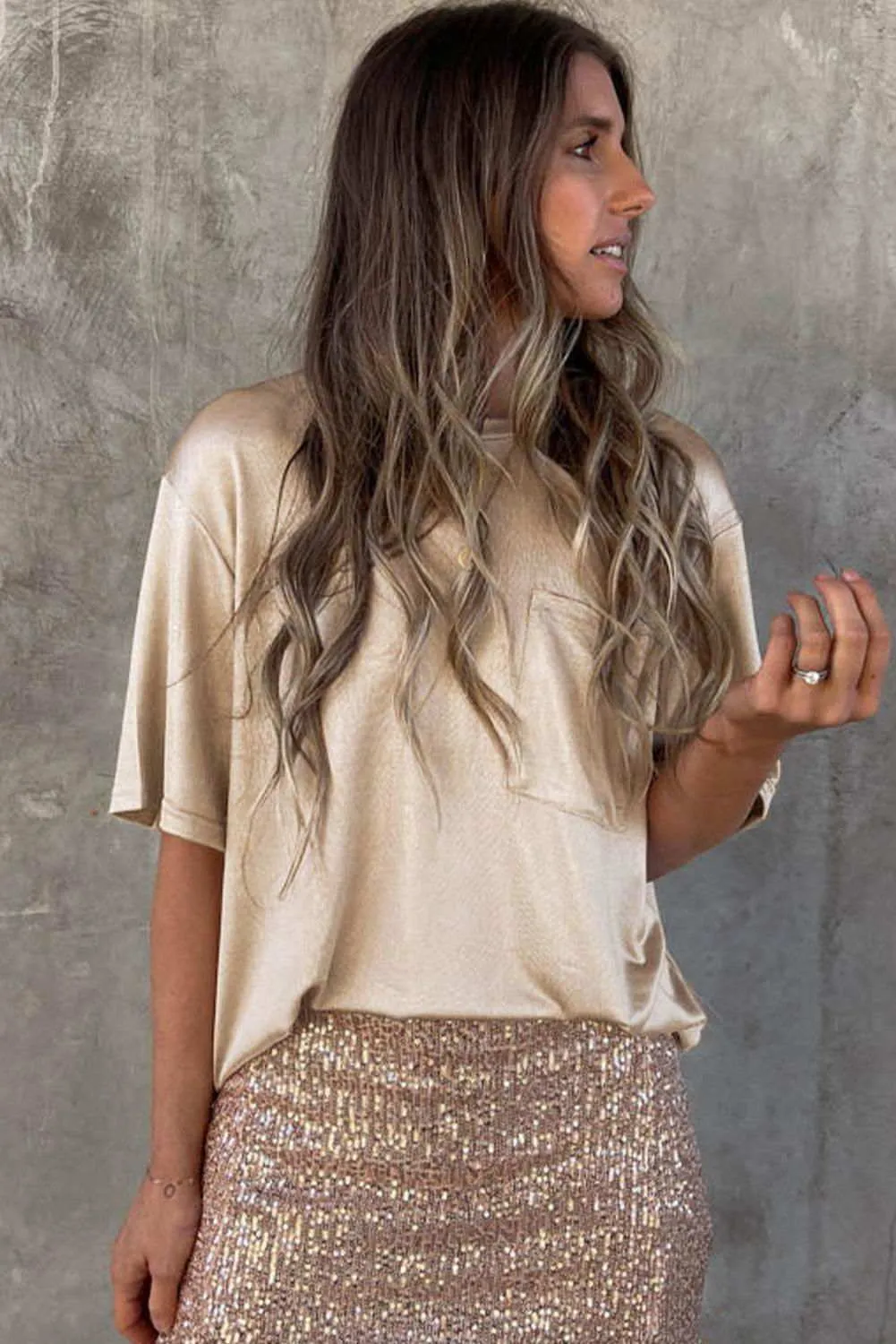 Solid Loose Casual Blouse