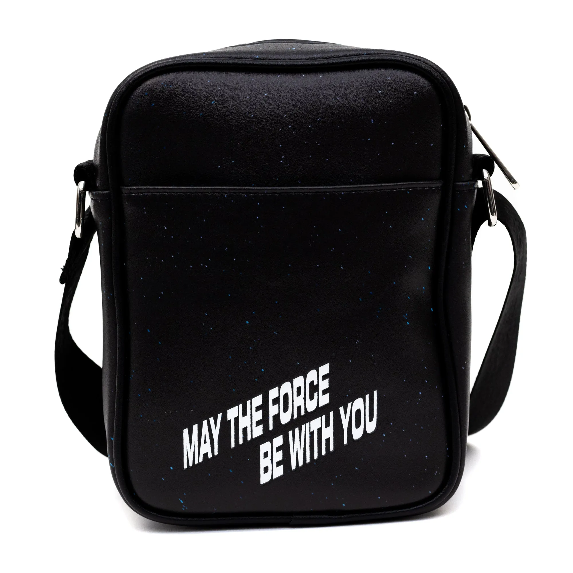 Star Wars Bag and Wallet Combo, Star Wars Darth Vader and Luke Skywalker Battle Scene Black, Vegan Leather