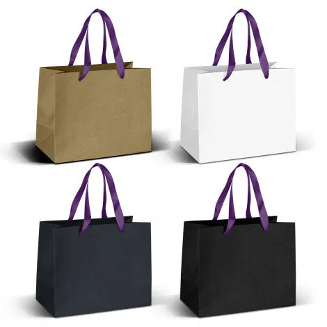 Stock Kraft Ribbon Handle Paper Bag-Medium (SKP-22T)