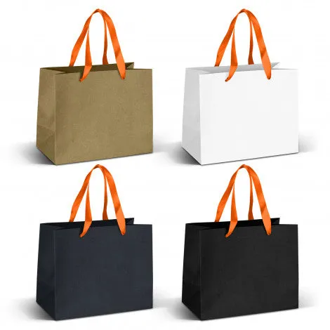 Stock Kraft Ribbon Handle Paper Bag-Medium (SKP-22T)