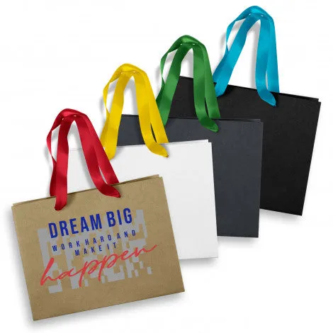 Stock Kraft Ribbon Handle Paper Bag-Medium (SKP-22T)