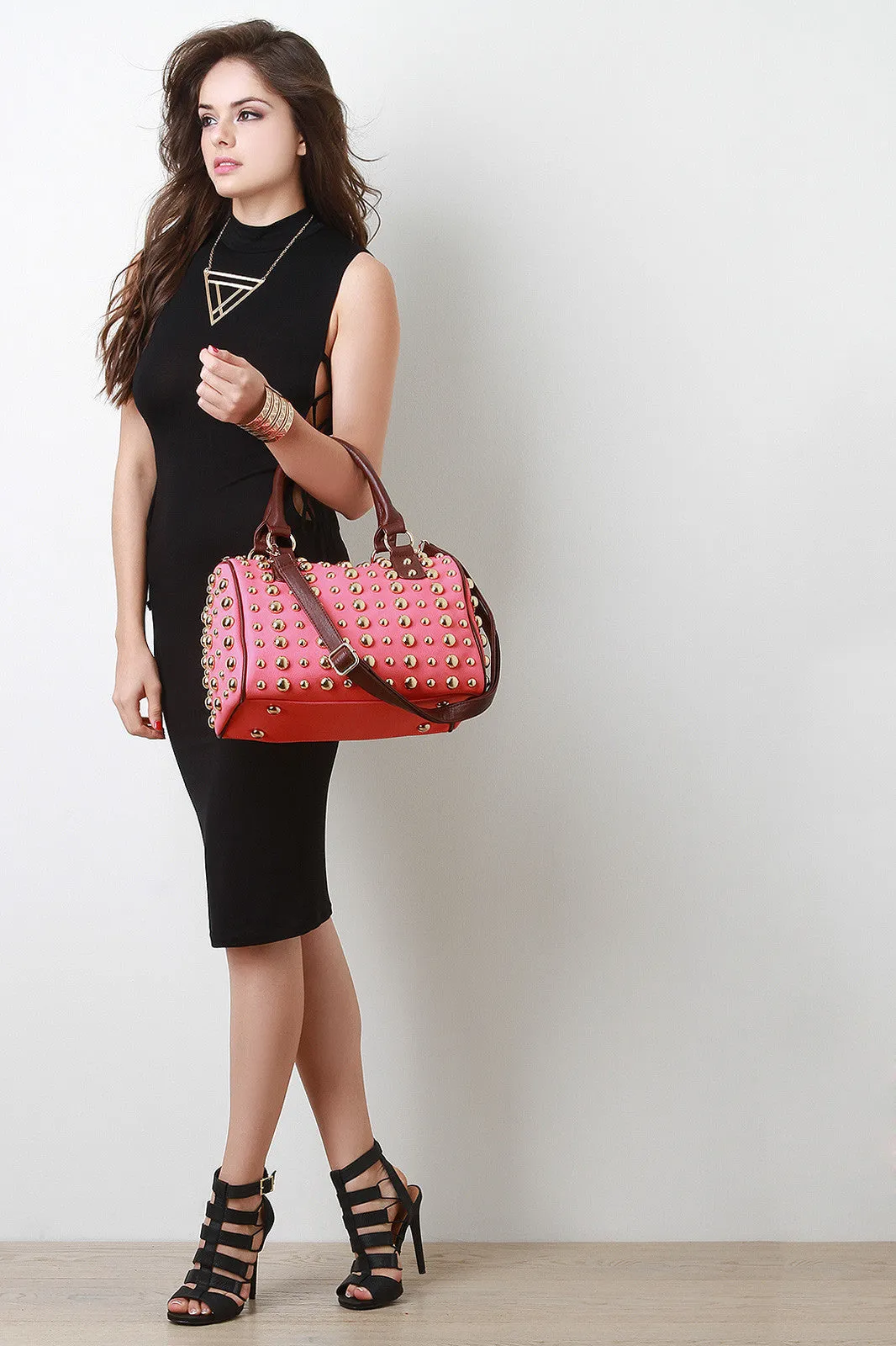 Studded Barrel Bag