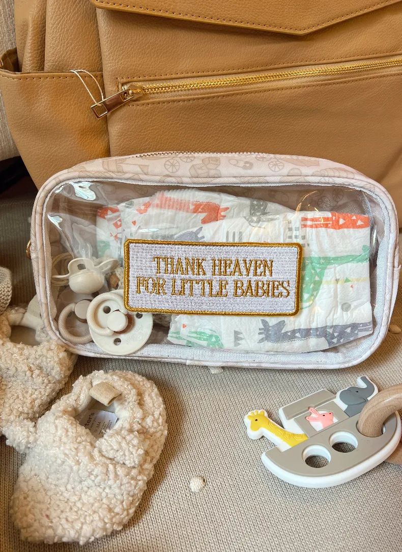 Thank Heaven | Medium Clear Bag - Tan