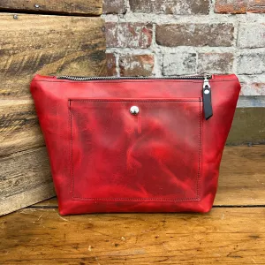 Travel Makeup Bag - Charger Red