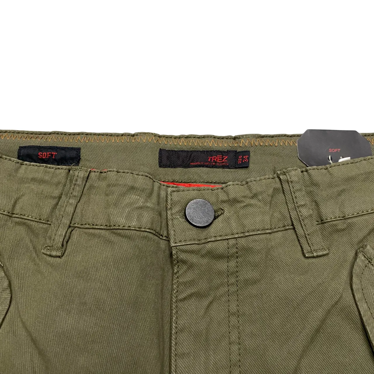 Trez pantalone da uomo con tasconi ed elastico al fondo Pipas-Cavt M45728 317 militare