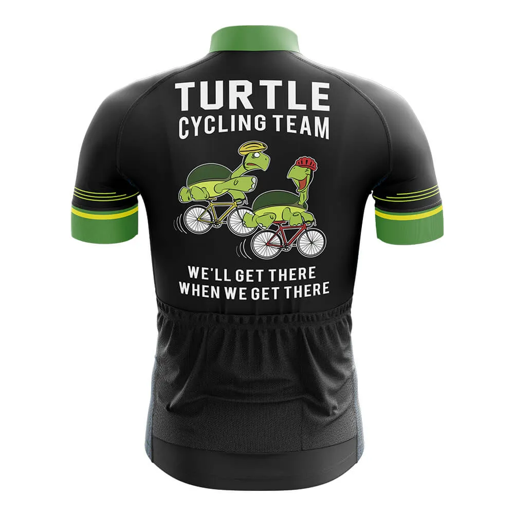 Turtle Cycling Team Black Men's Short Sleeve Cycling Jersey