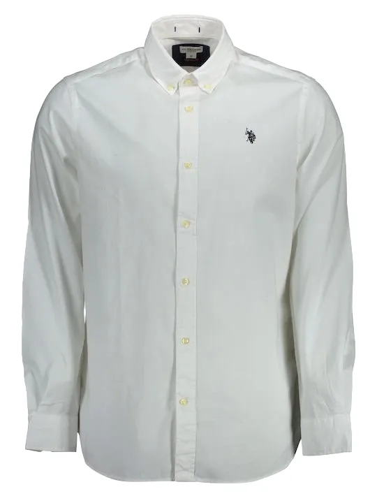 U.S. Polo Assn. Camicia da uomo manica lunga con bottoni al collo 6409152573 100 white