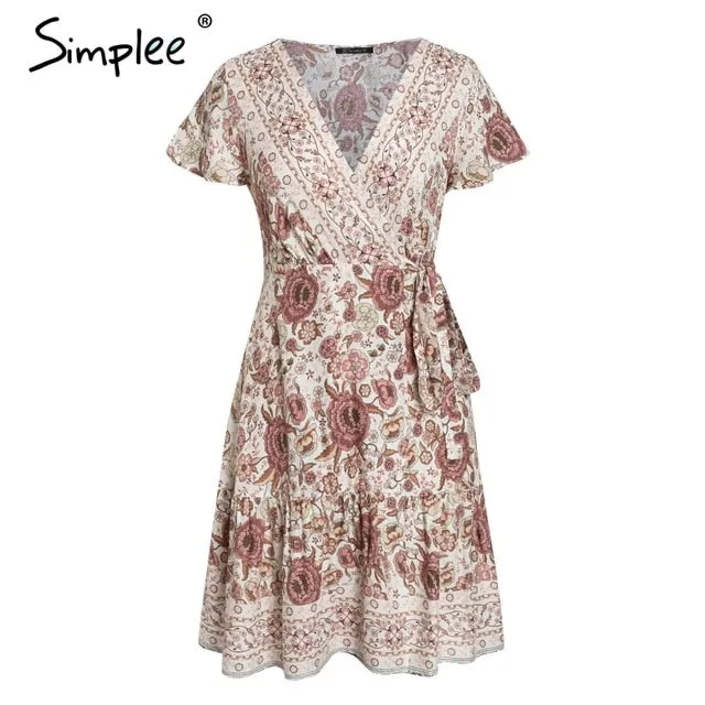 VenusFox Bohemian floral summer dress