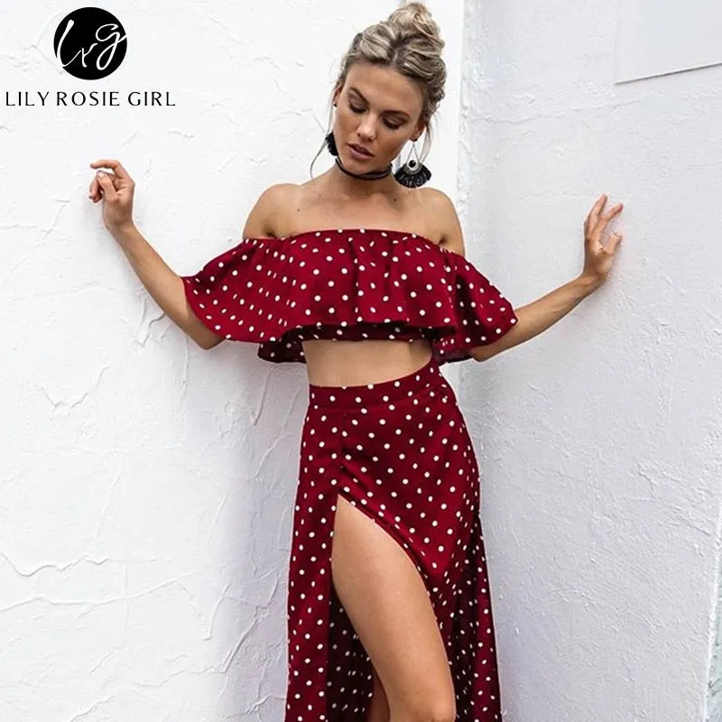 VenusFox Off Shoulder Red Vintage Long Dress