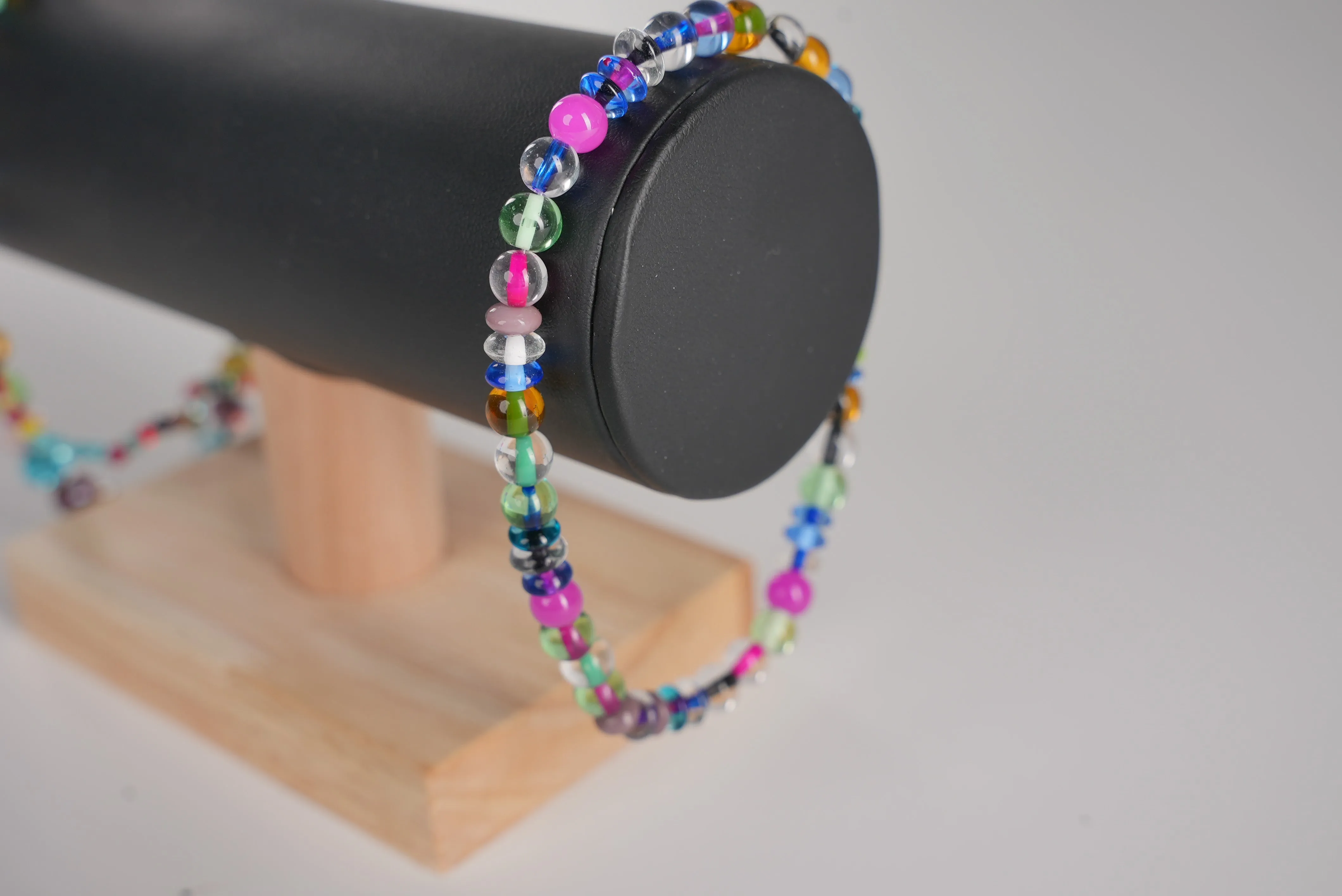 Vibrant Multicolor Glass Bead Bracelet