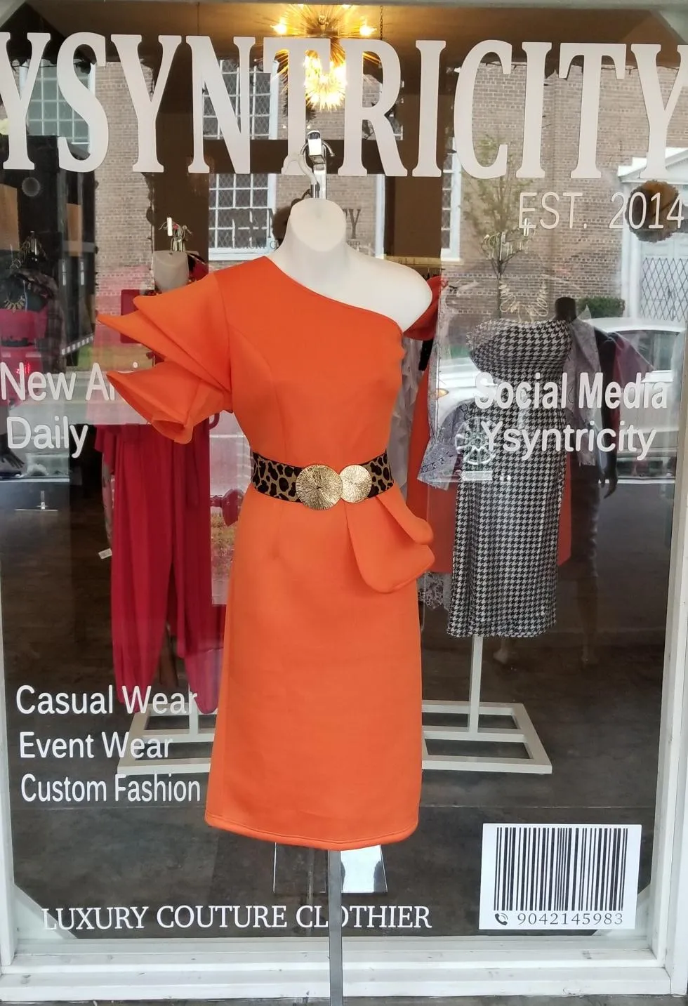 Vibrant Peplum Orange