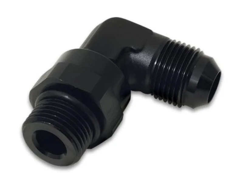 Vibrant Performance 90 Degree 12 AN Male to 12 AN Male O-Ring Adapter - Swivel - Black