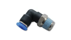 Vibrant Performance Adapter Fitting - 90 Degree - 1/8" NPT Male to 3/8" Hose Quick Disconnect - Stainless/Plastic/Black