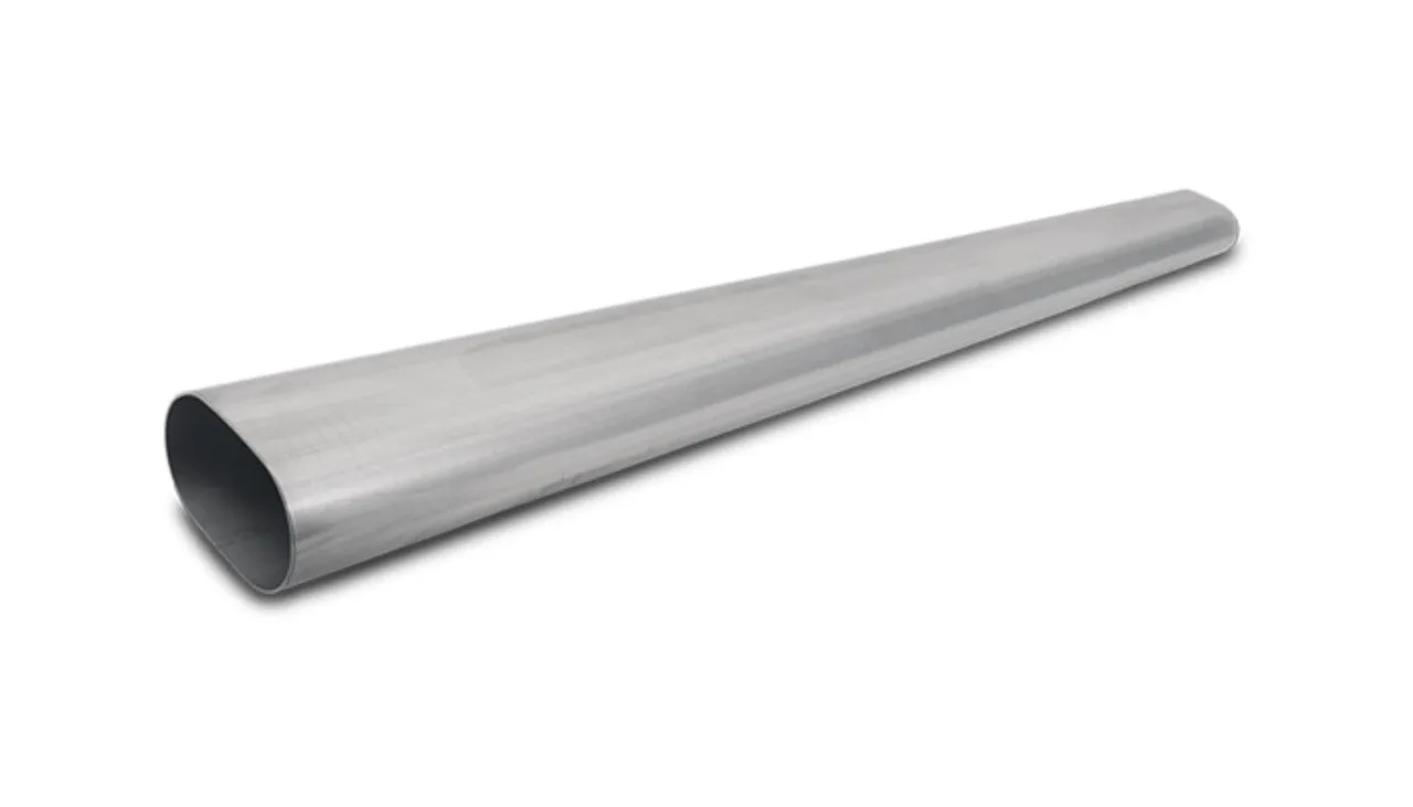 Vibrant Performance Straight Oval Tube - 4.000" Diameter - 304 Stainless - 5-Foot Length (13184)