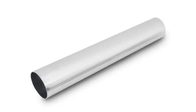 Vibrant Straight Aluminum Piping, 3.5" O.D. x 18" long - Polished  - 2892