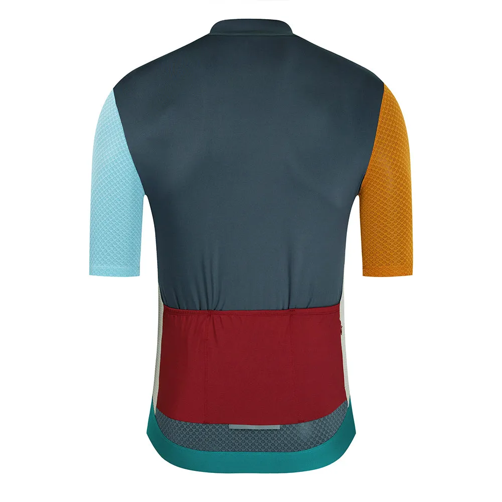 YKYW 2024 Men's New Cycling Jersey Moisture Wicking Quick Dry Multiple Color Combinations Colorblocking Light Blue Light Green