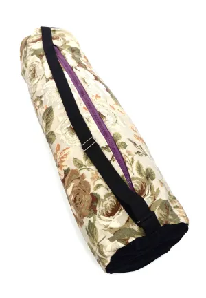 Yoga Mat Bag | Rose Flowers - Violet | Size XL